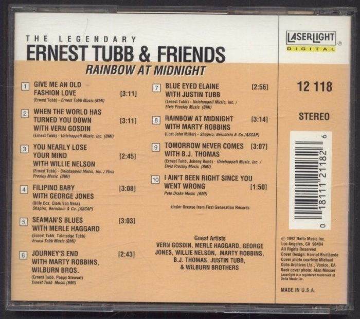 Ernest Tubb & Friends - Rainbow At Midnight (CD)