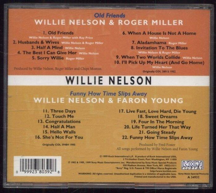 Willie Nelson, Roger Miller, Faron Young - Old Friends / Funny How Time Slips Away (CD)