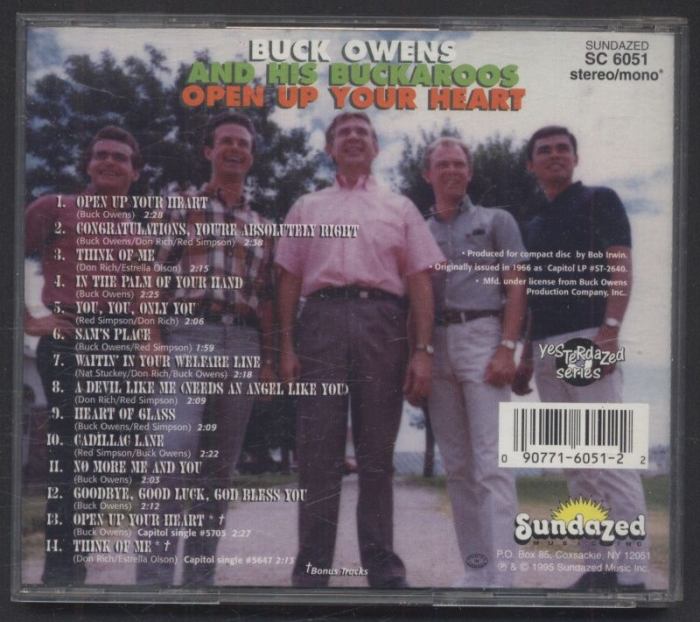 Buck Owens And His Buckaroos - Open Up Your Heart (CD)