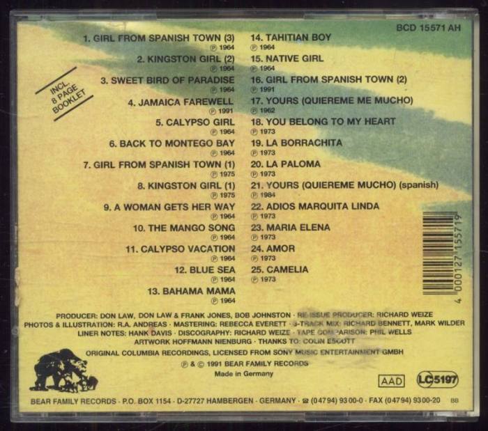 Marty Robbins - Island Woman - A Musical Journey To The Caribbean Islands And Mexico (CD)