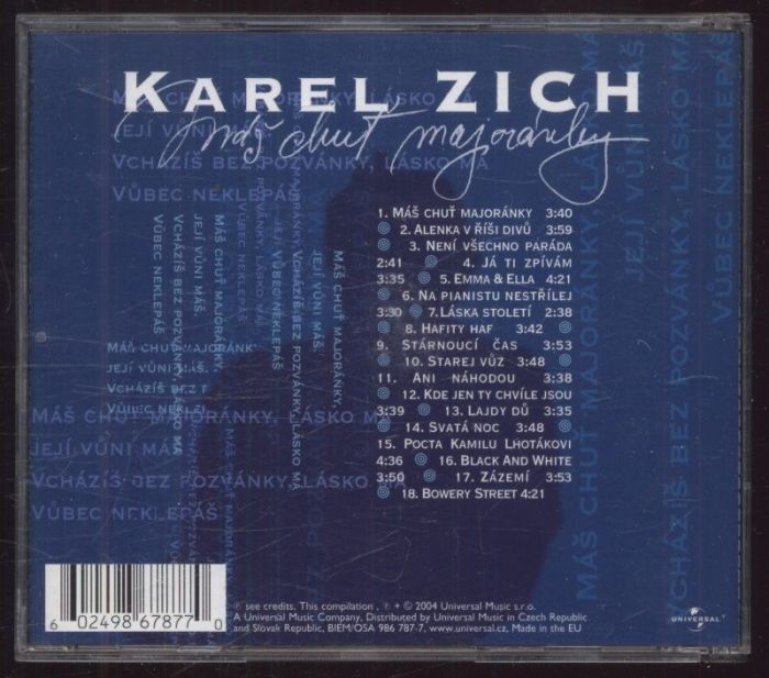 Karel Zich - Máš chuť majoránky (CD)