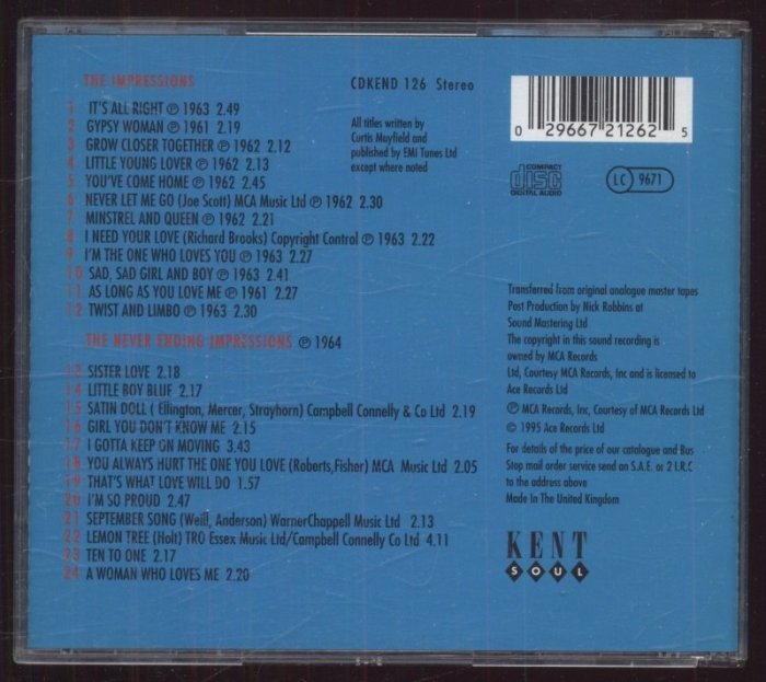 Impressions - The Impressions / The Never Ending Impressions (CD)