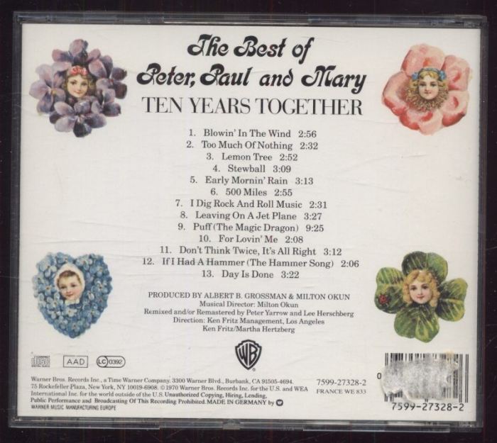Peter, Paul And Mary - The Best Of Peter, Paul And Mary / (Ten) Years Together (CD)