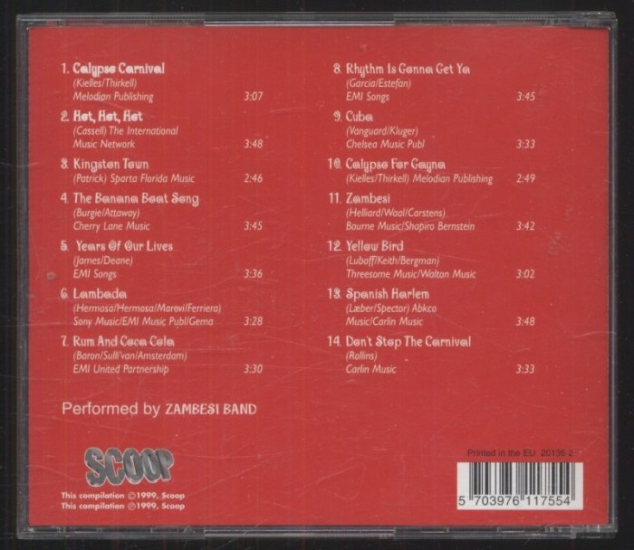 Zambesi Band - Calypso Favourites (CD)