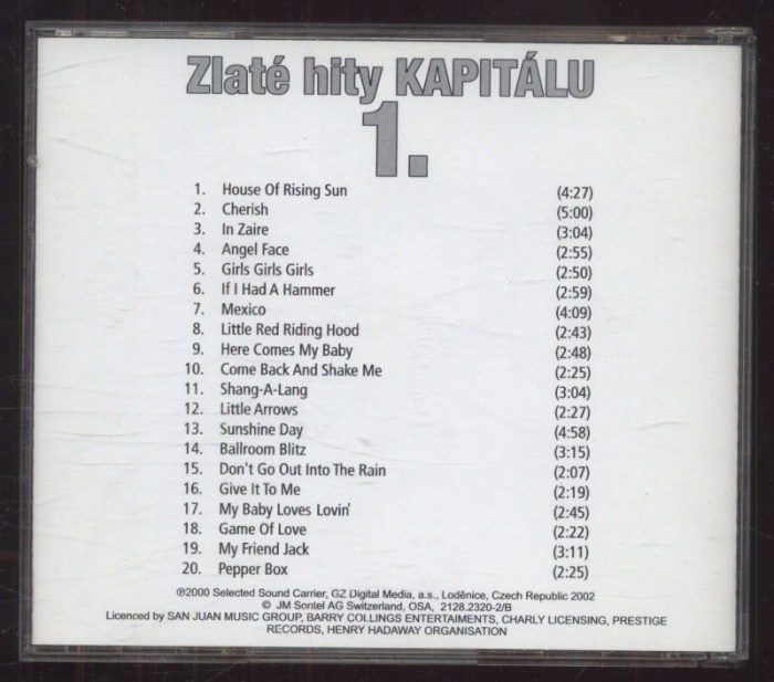Various - Zlaté hity kapitálu 1. (CD)