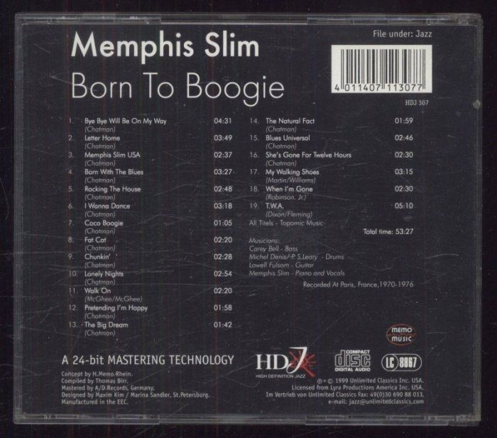 Memphis Slim - Born To Boogie (CD)