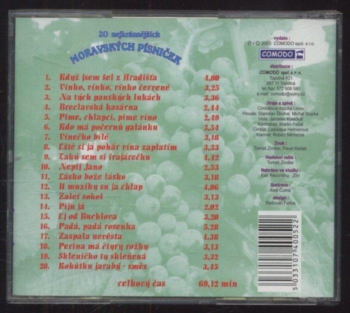 Various - 20 nejkrásnějších moravských písniček (CD)