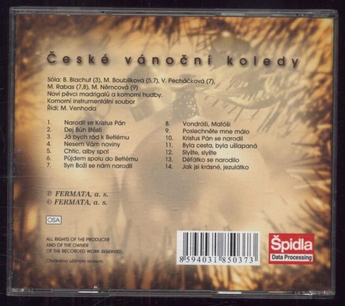 B. Blachut, M. Boublíková, V. Pecháčková - České vánoční koledy (CD)