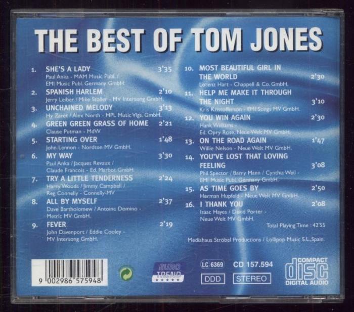 Tom Jones - The Best Of Tom Jones (CD)