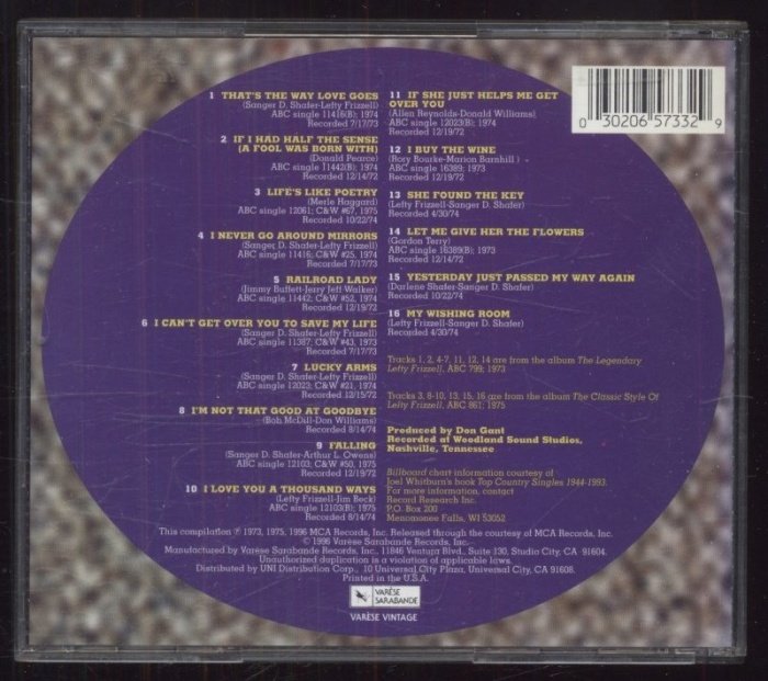 Lefty Frizzell - That's The Way Love Goes: The Last Recordings Of Lefty Frizzell (CD)