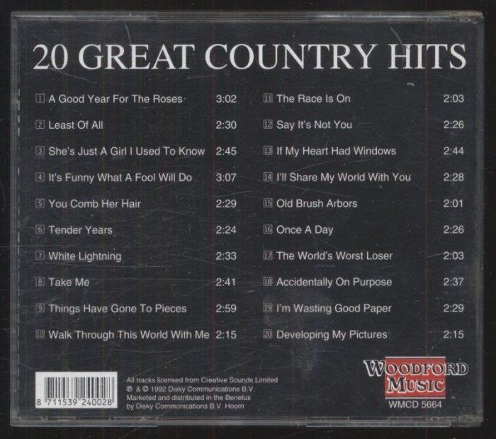 George Jones - A Good Year For The Roses (20 Great Country Hits) (CD)