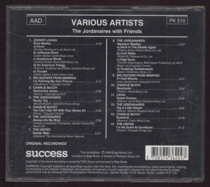 The Jordanaires - Jordanaires With Friends (CD)