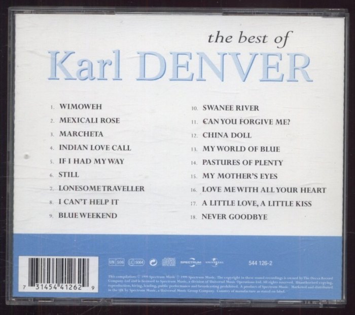 Karl Denver - The Best Of Karl Denver (CD)