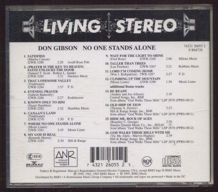 Don Gibson - No One Stands Alone (CD)