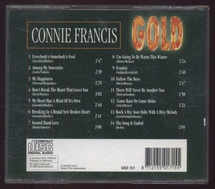 Connie Francis - Gold (CD)