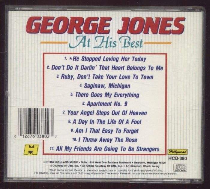 George Jones - At His Best (CD)