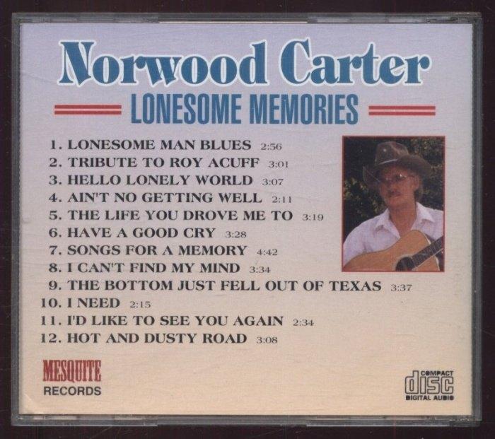 Norwood Carter - Lonesome Memories (CD)