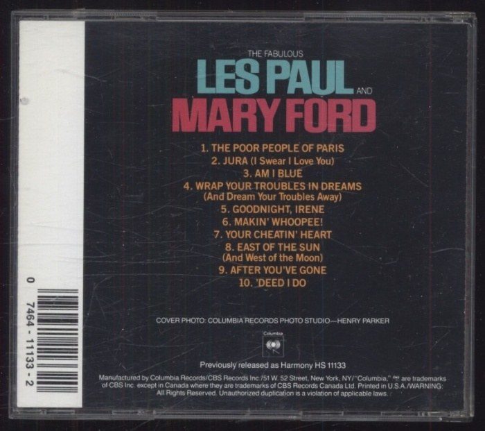 Les Paul & Mary Ford - The Fabulous Les Paul & Mary Ford (CD)