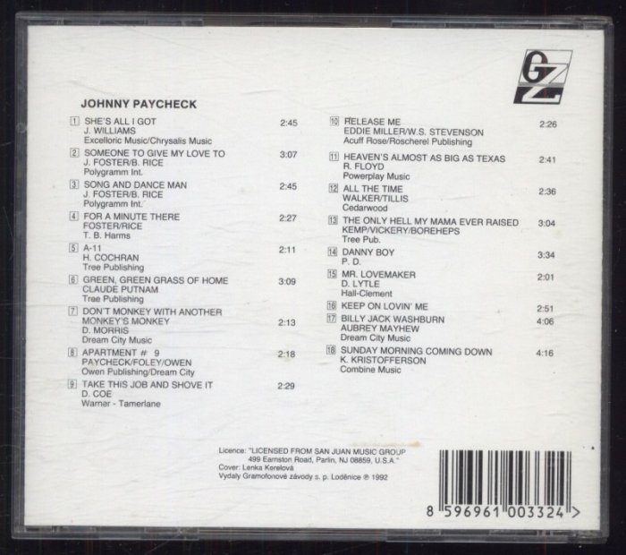 Johnny Paycheck - Johnny Paycheck Country Hits (CD)