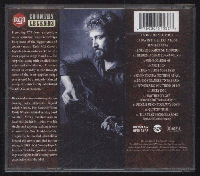 Keith Whitley - RCA Country Legends (CD)