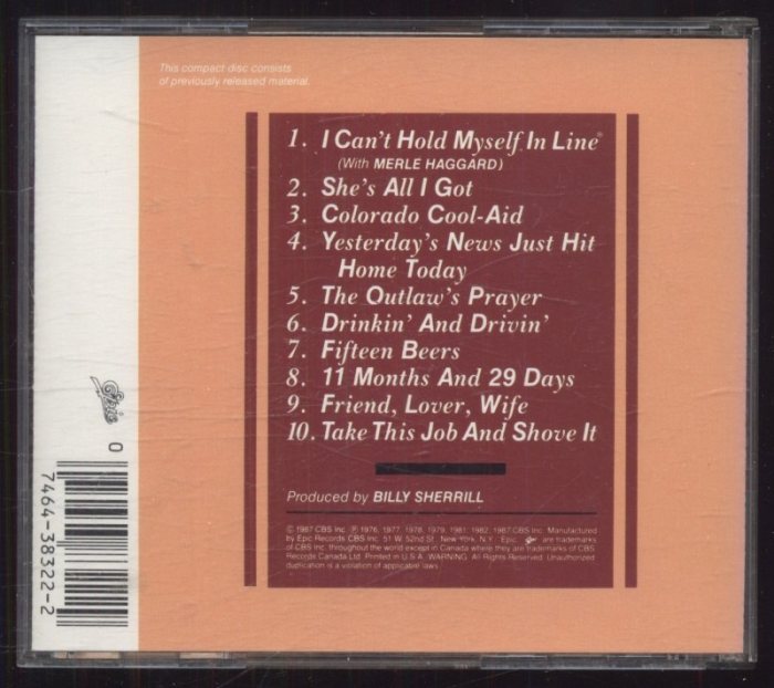 Johnny Paycheck - Biggest Hits (CD)