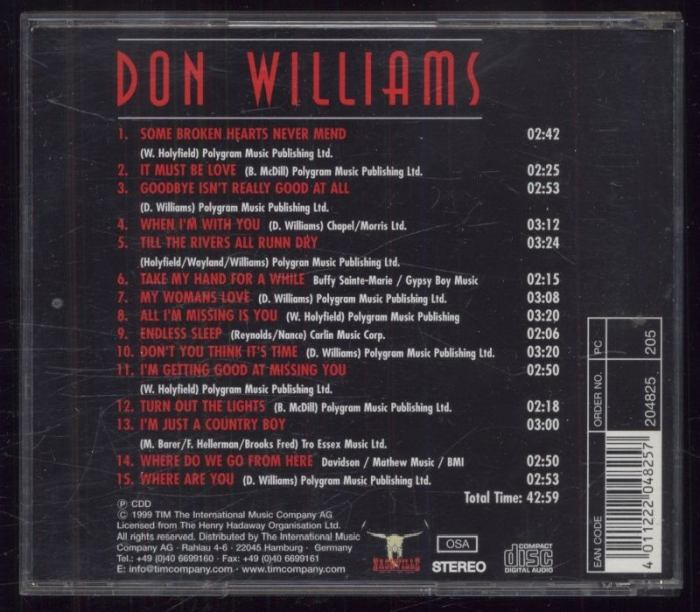 Don Williams - Some Broken Hearts Never Mend (CD)