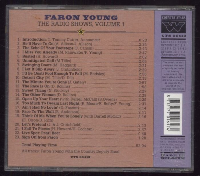 Faron Young - The Radio Shows, Volume 1 (CD)