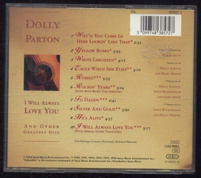 Dolly Parton - I Will Always Love You (And Other Greatest Hits) (CD)