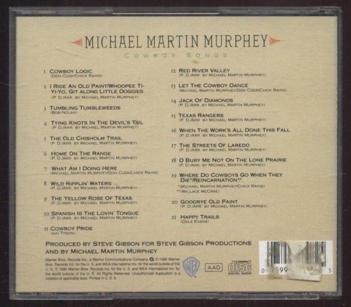 Michael Martin Murphey - Cowboy Songs (CD)