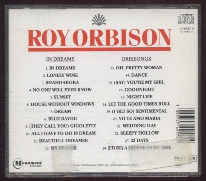 Roy Orbison - In Dreams / Orbisongs (CD)