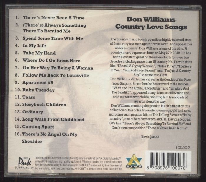 Don Williams - Country Love Songs (CD)