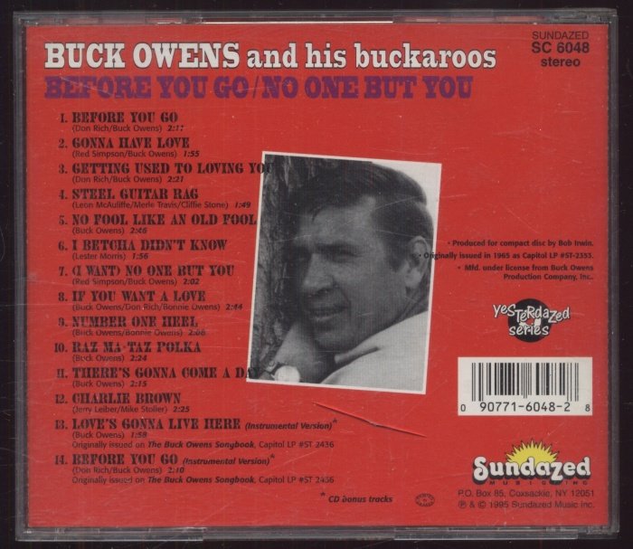 Buck Owens And His Buckaroos - Before You Go / No One But You (CD)