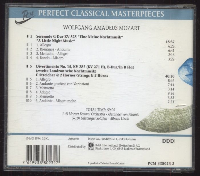 Wolfgang Amadeus Mozart - Eine Kleine Nachtmusik / Divertimento No.15 (CD)