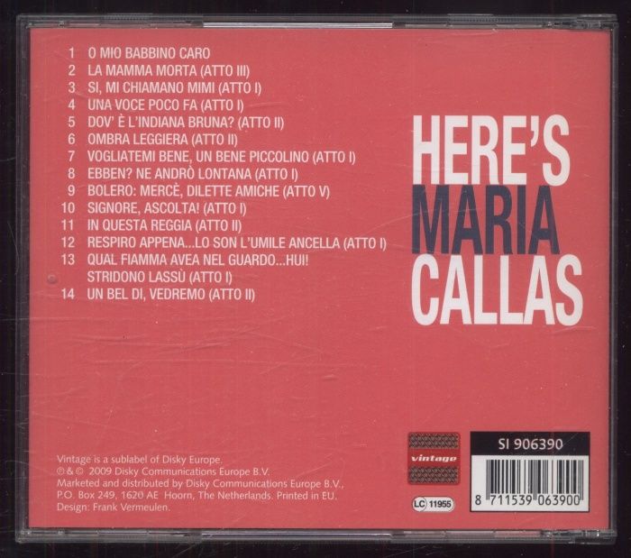 Maria Callas - Here's Maria Callas (CD)