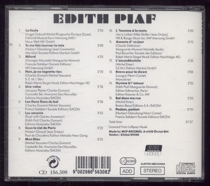 Edith Piaf - Edith Piaf (CD)