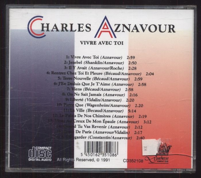 Charles Aznavour - Vivre Avec Toi (CD)