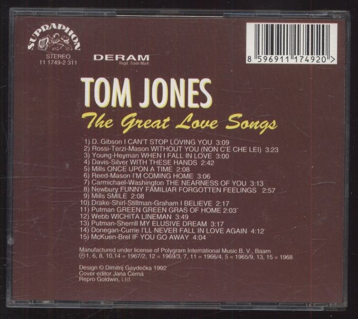 Tom Jones - The Great Love Songs (CD)