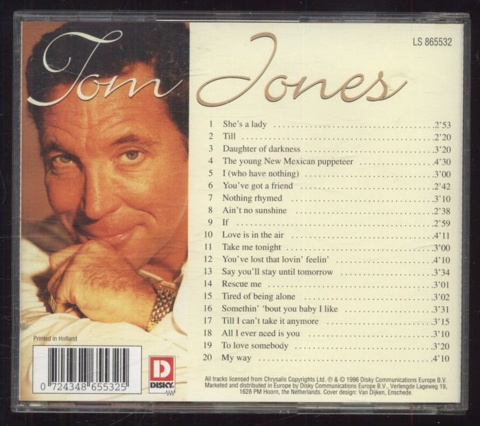 Tom Jones - 20 Great Love Songs (CD)