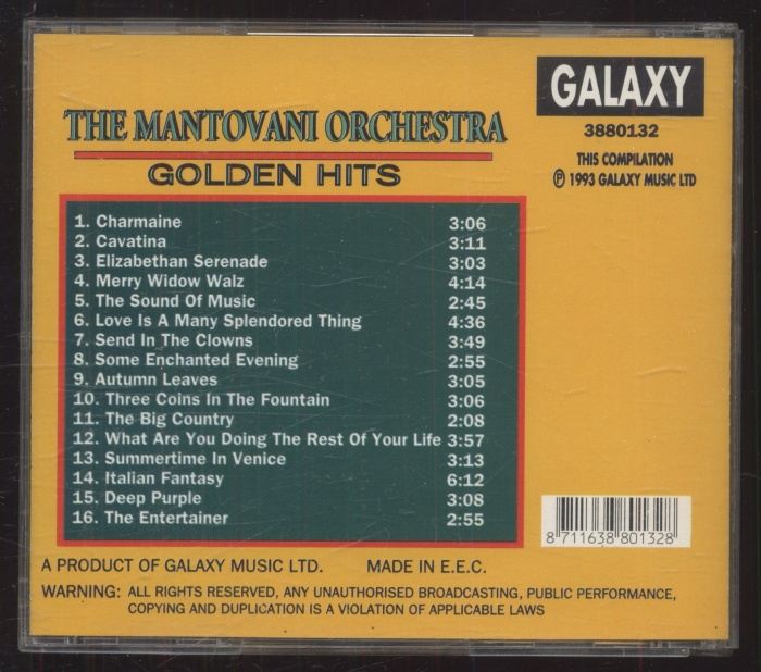 The Mantovani Orchestra - Golden Hits (CD)