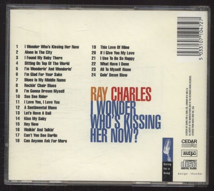 Ray Charles - I Wonder Who's Kissing Her Now? (CD)