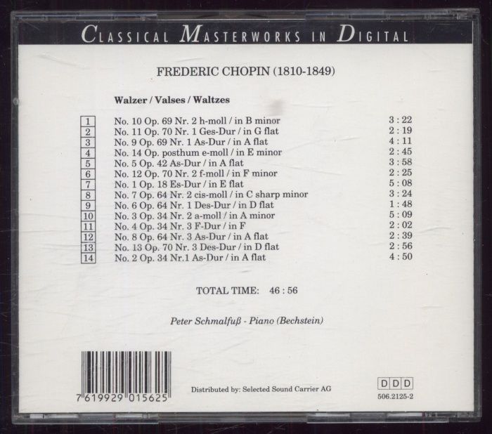 Frédéric Chopin, Peter Schmalfuss - Walzer = Valses = Waltzes (CD)