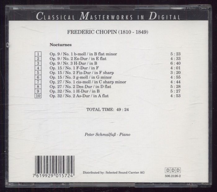 Peter Schmalfuß, Frédéric Chopin - Nocturnes (CD)