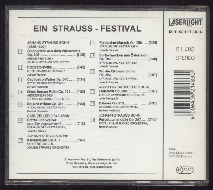 Joseph Francek & Sein Strauss-Orchester Wien - Ein Strauss - Festival (CD)