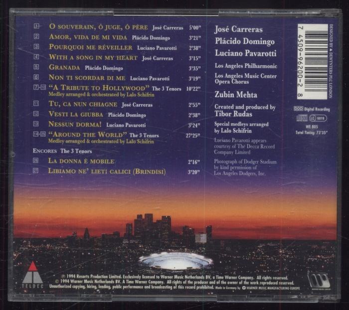Carreras - Domingo - Pavarotti With Mehta - The 3 Tenors In Concert 1994 (CD)
