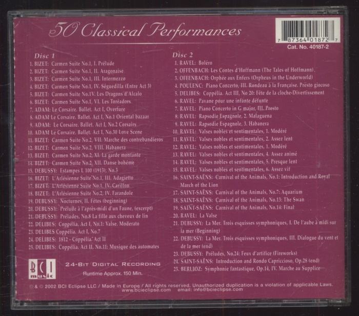 Various - 50 Classical Performances (2CD)