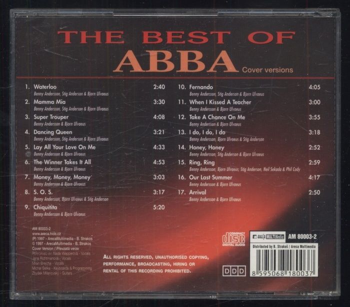 Naďa Wepperová, Jana Richtmanová, Milan Brejcha - The Best Of ABBA - cover versions (CD)