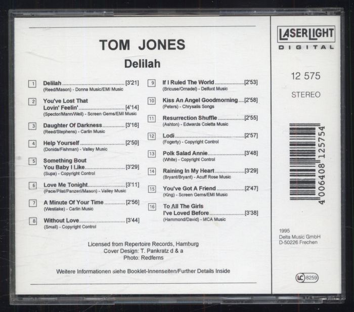 Tom Jones - Delilah (CD)