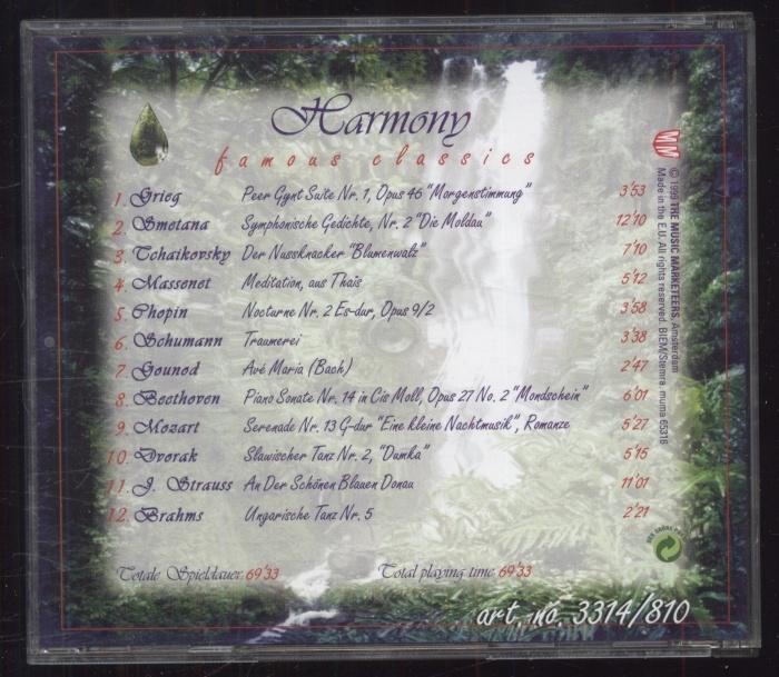 Mozart, Dvořák, Beethoven, Chopin, Grieg - Harmony - Famous Classics (CD)