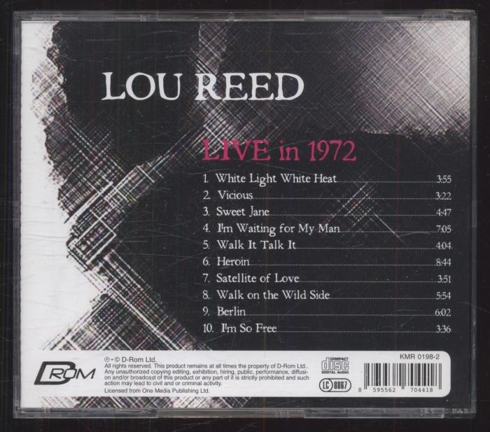 Lou Reed - Live In 1972 (CD)