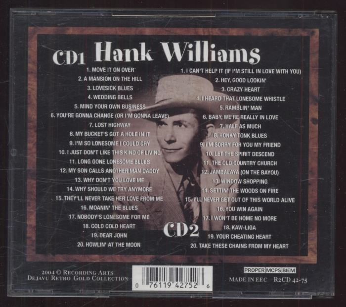 Hank Williams - The Gold Collection (The Best Of Ricky Skaggs) (2CD)